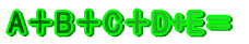 A+B+C+D+E=